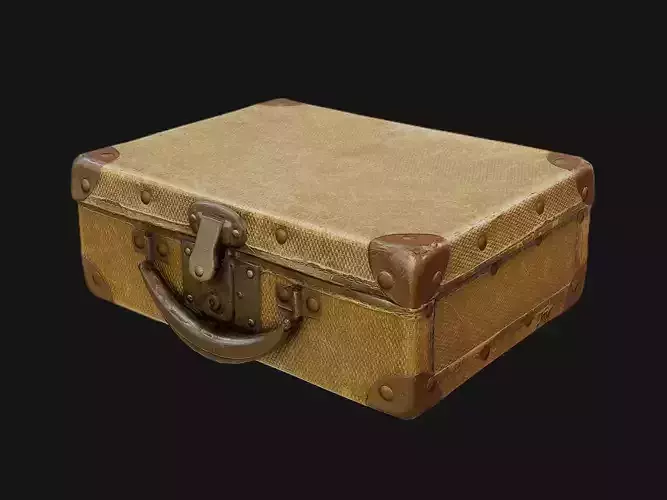 Vintage Suitcase Free low-poly 3D model