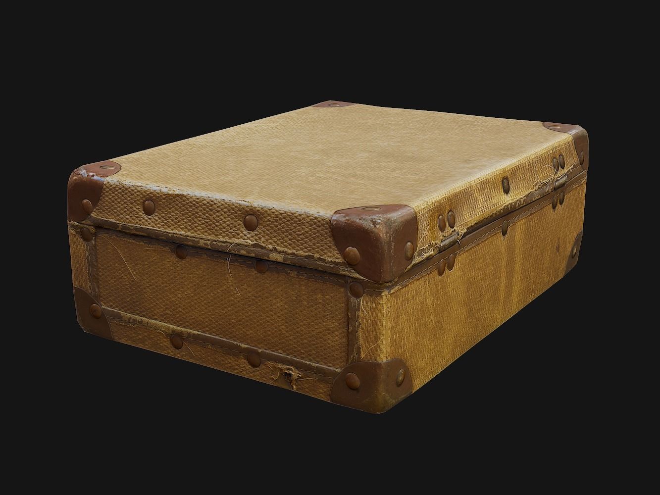 Vintage Suitcase Free low-poly 3D model_3