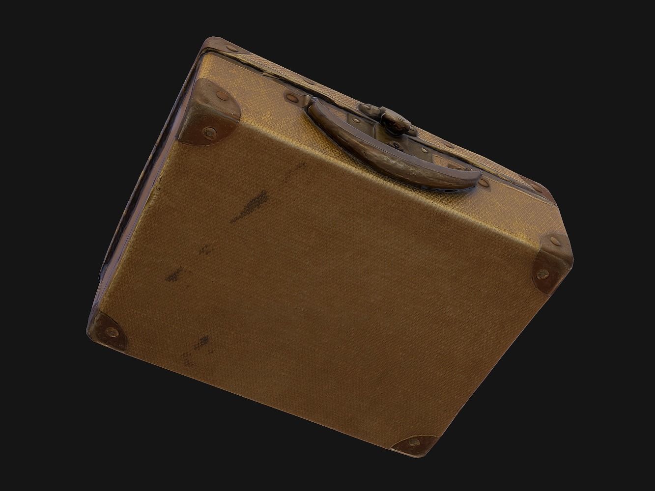 Vintage Suitcase Free low-poly 3D model_8