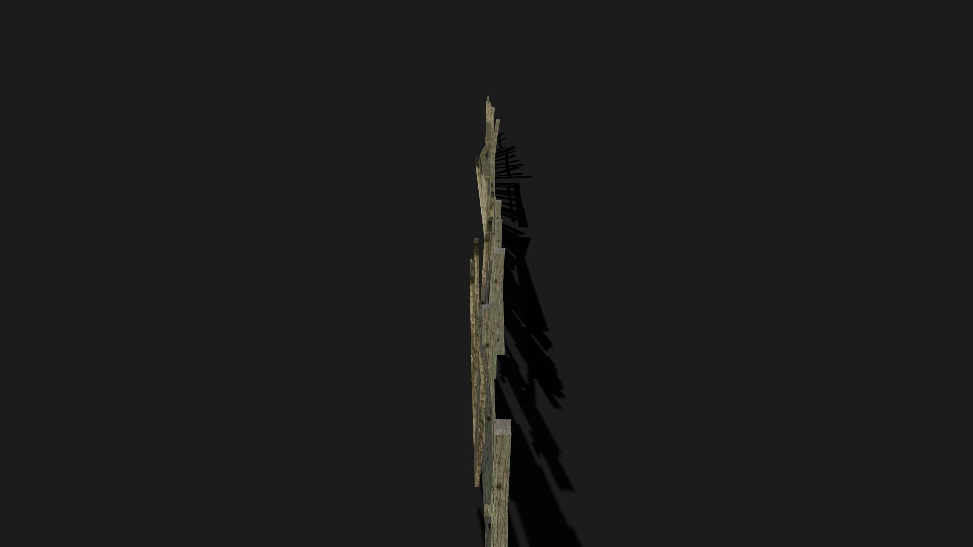 The old fence Low-poly 3D model_14