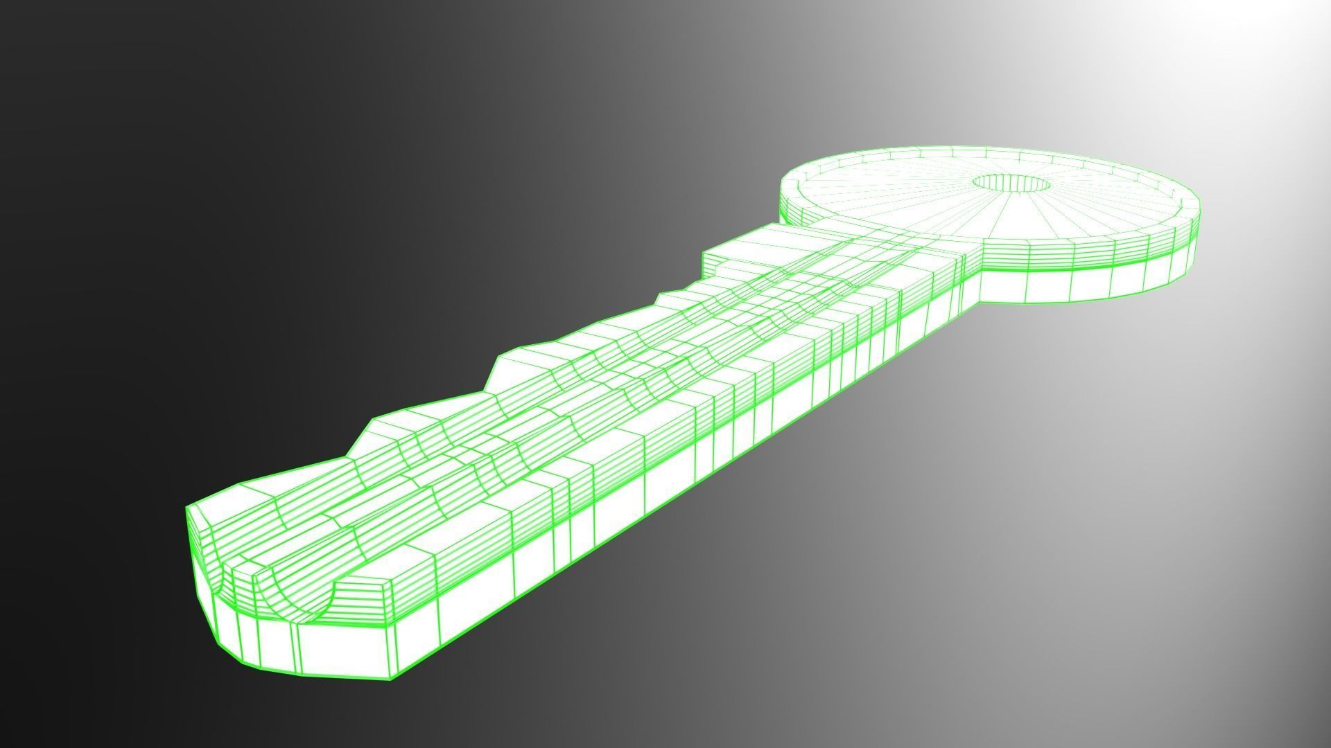 Door key 3D model Low-poly 3D model_4