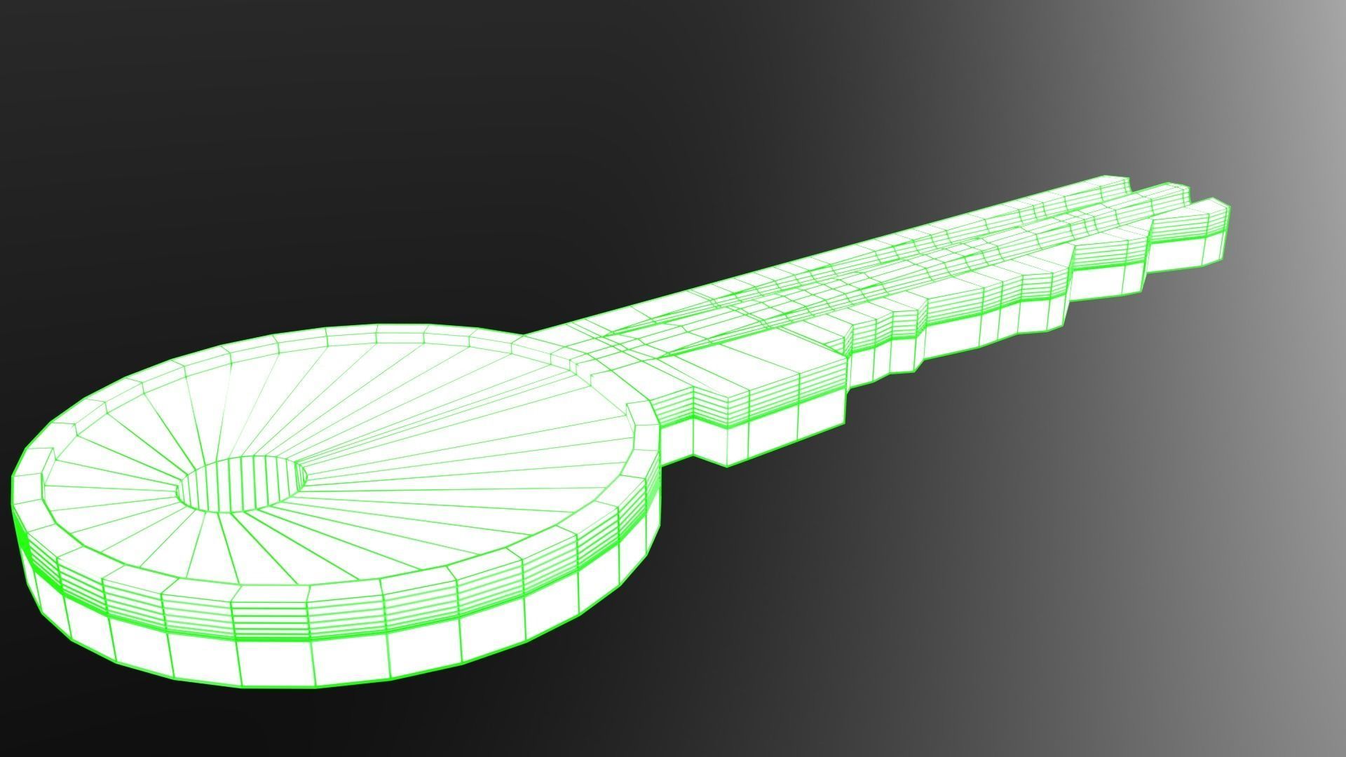 Door key 3D model Low-poly 3D model_5