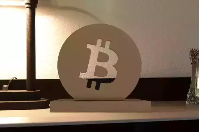 Bitcoin 3D Model trophy