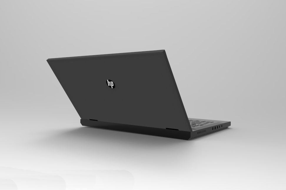 Hp elitebook8560w Low-poly 3D model_2