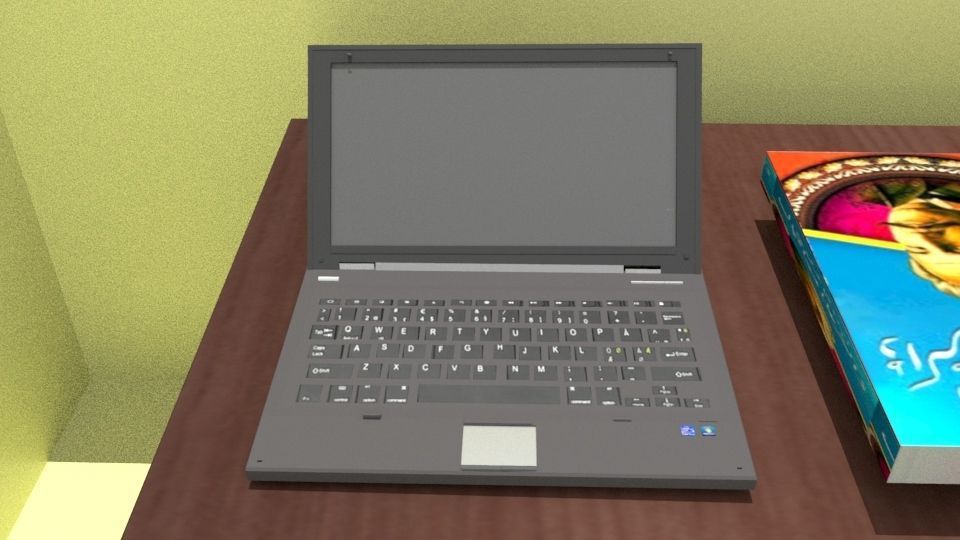 Hp elitebook8560w Low-poly 3D model_1