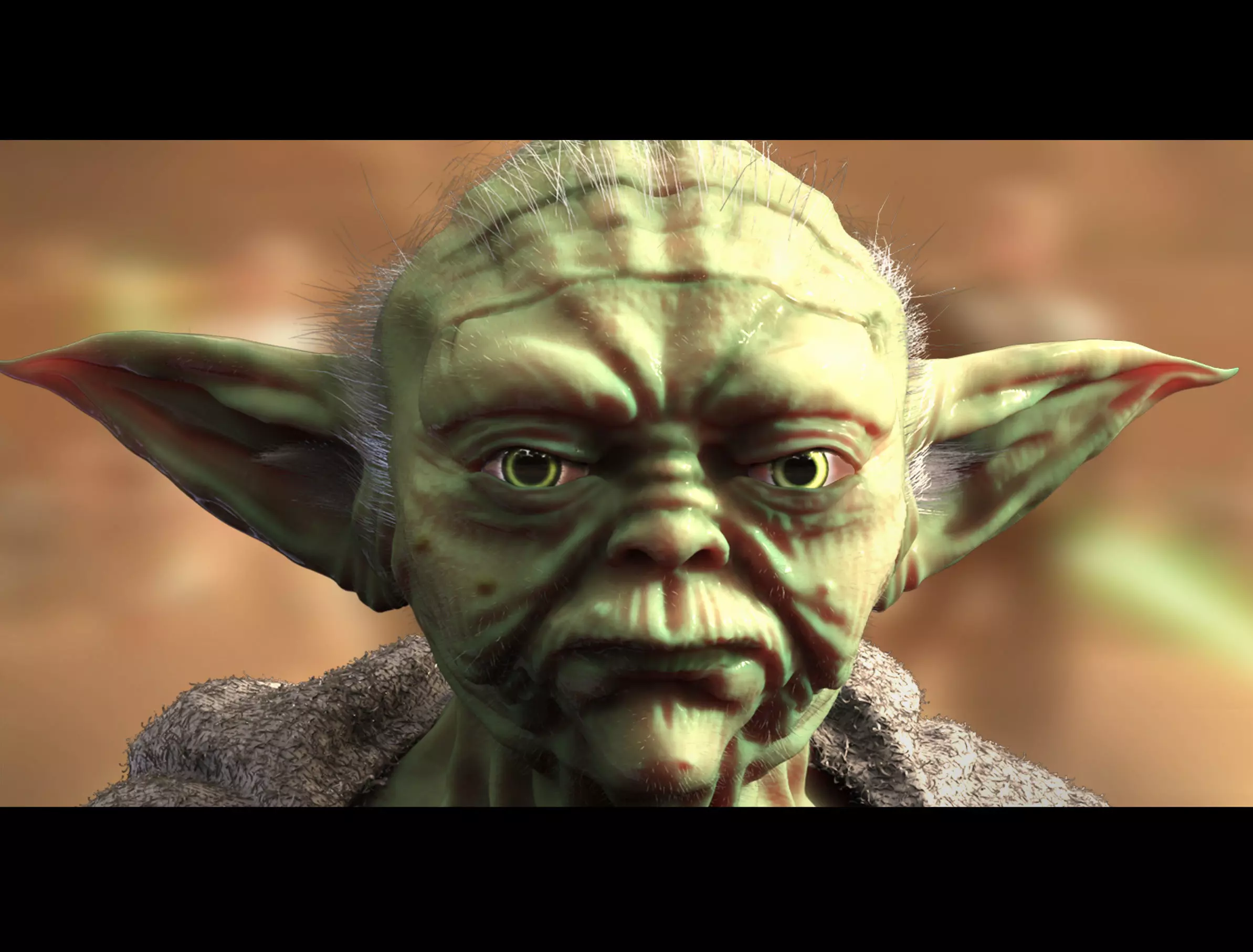 Yoda Bust Sculpt High Poly 3D model_0