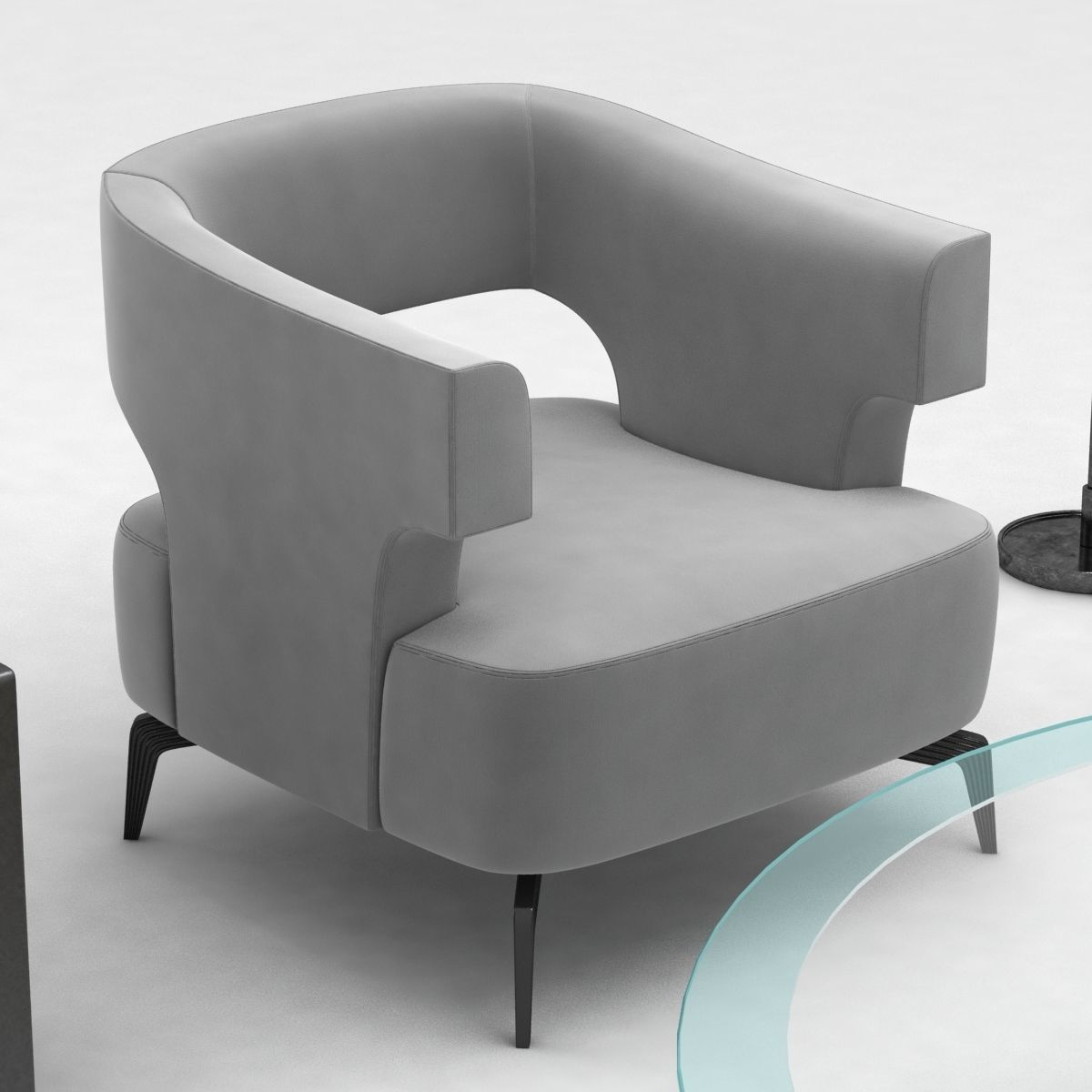 Holly Hunt furniture set 3D model_9