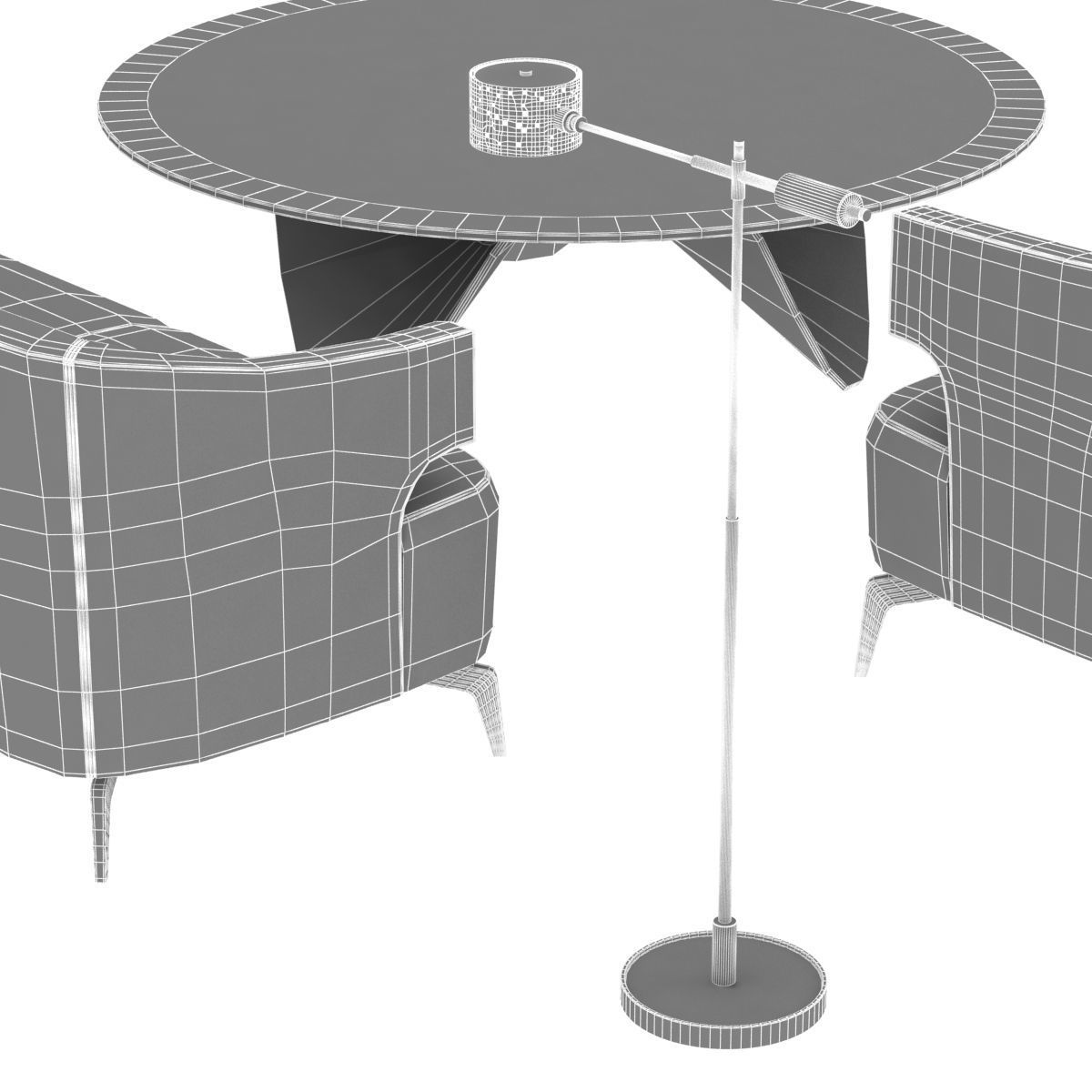Holly Hunt furniture set 3D model_18