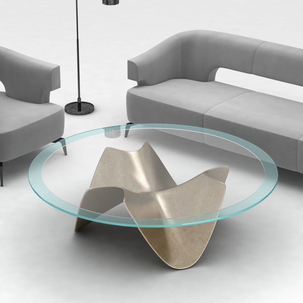 Holly Hunt furniture set 3D model_4