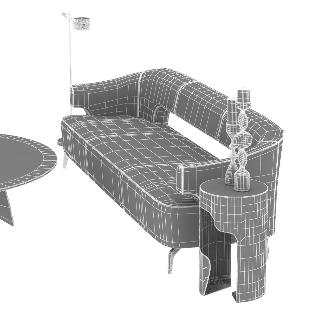 Holly Hunt furniture set 3D model_16