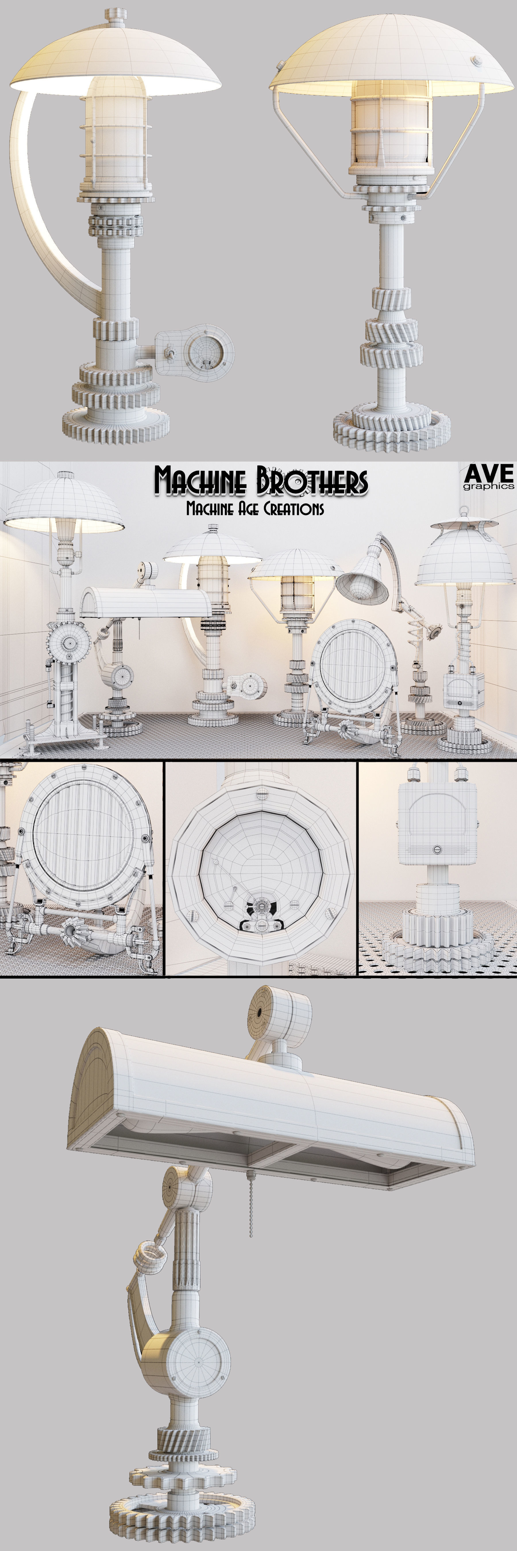 AVE Machine Brothers Lamps 3D model_3