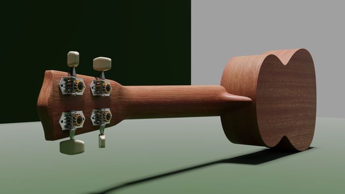 Ukulele Low-poly 3D model