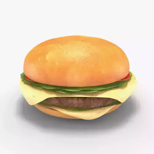 Low Poly Hamburger Low-poly 3D model