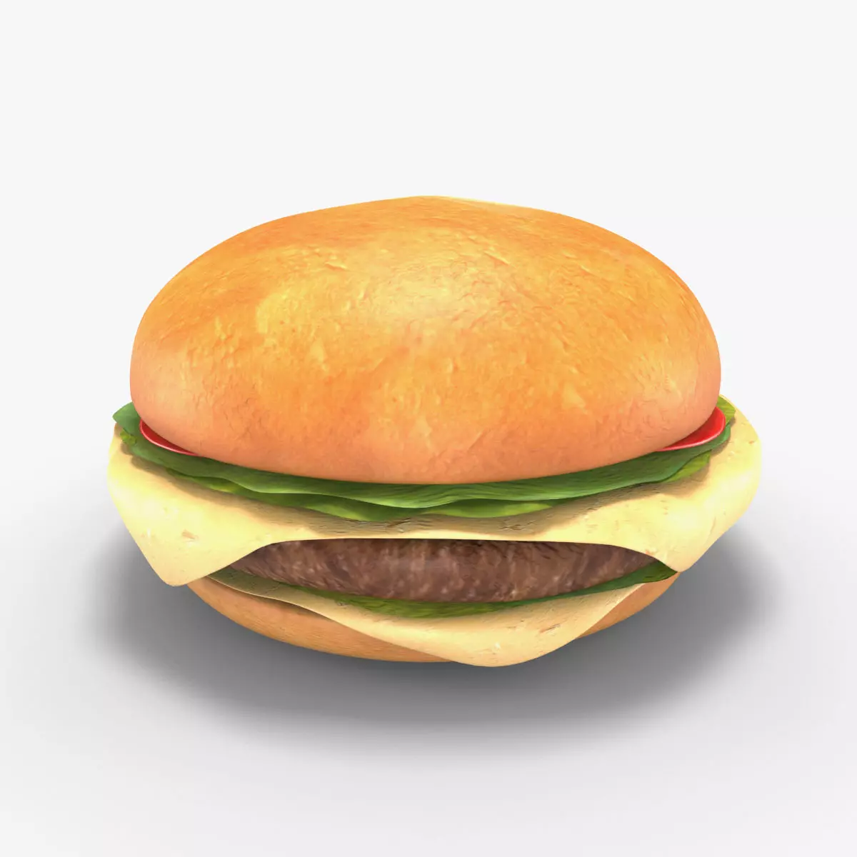 Low Poly Hamburger Low-poly 3D model_0