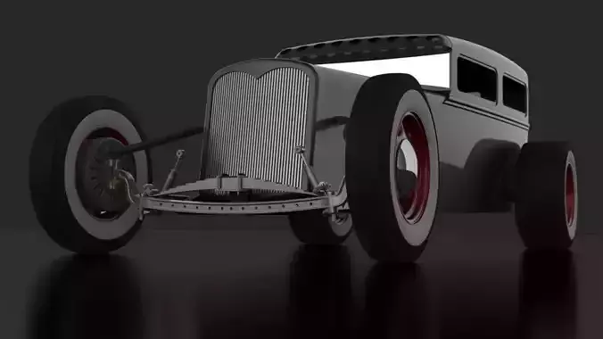 Electric Hot Rod Sedan Free 3D model