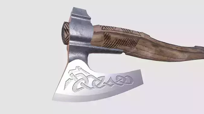 Viking Axe Low-poly 3D model game-ready