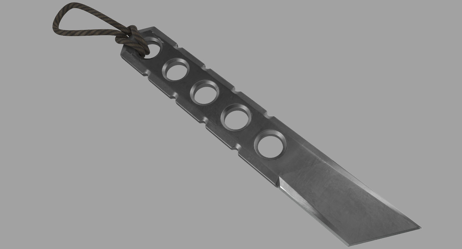 Knife transparent 3D model_1