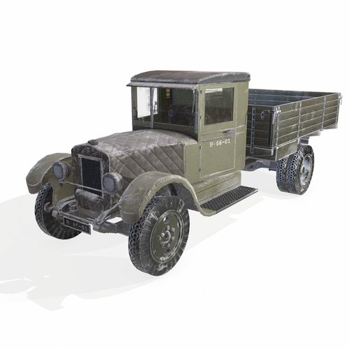 military truck snow version Low-poly 3D model