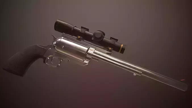 45-70 Govt Big Frame Revolver Low-poly 3D model