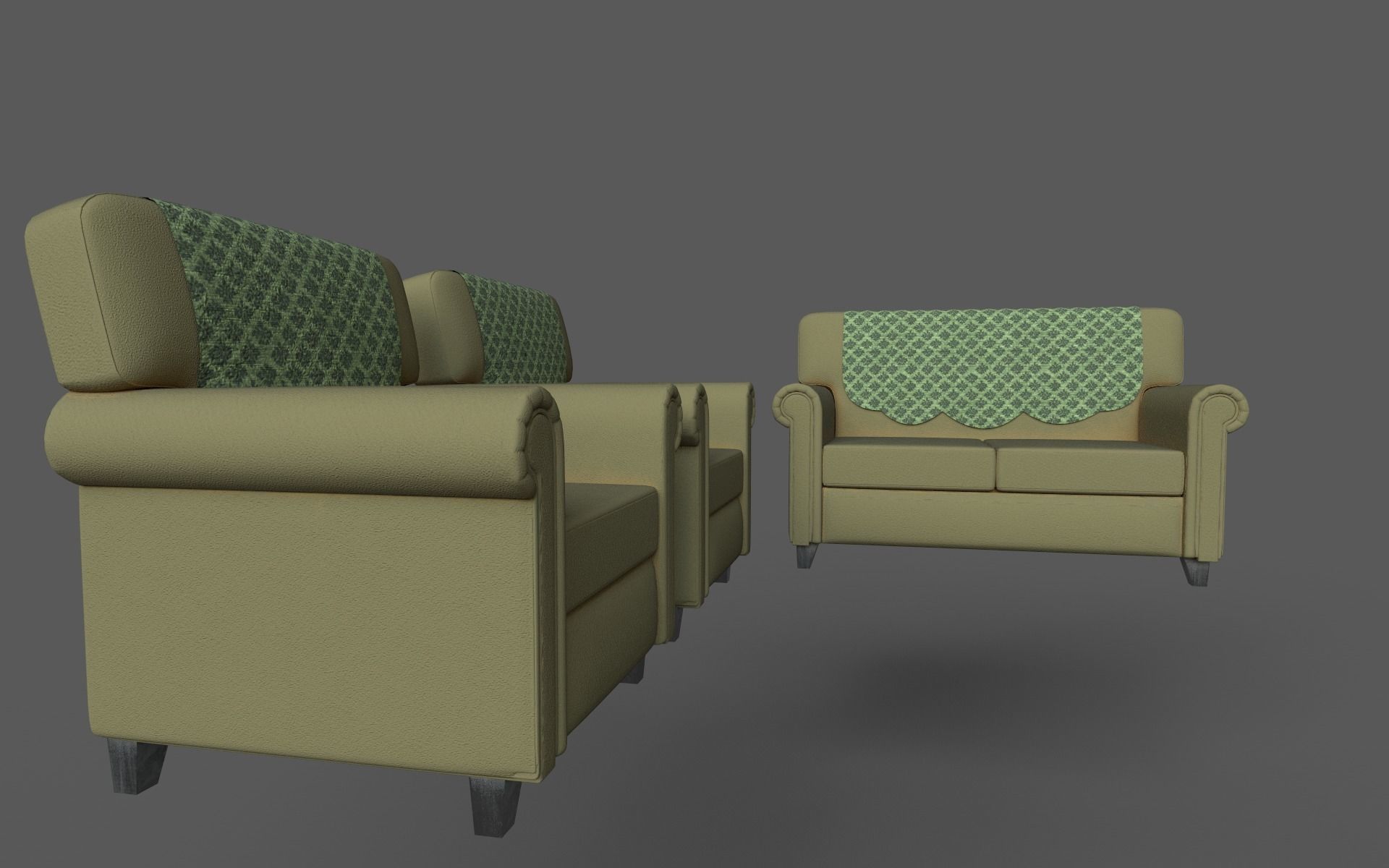 Sofa Set - PBR 3d model AR VR 3D model_6