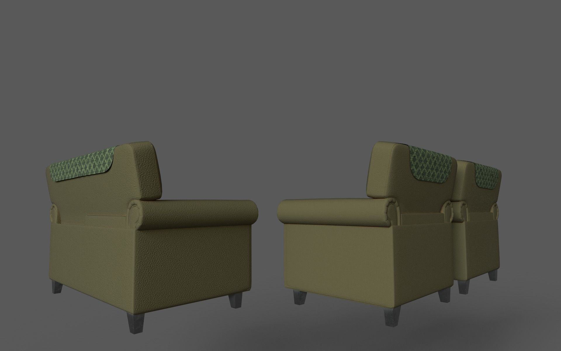 Sofa Set - PBR 3d model AR VR 3D model_3