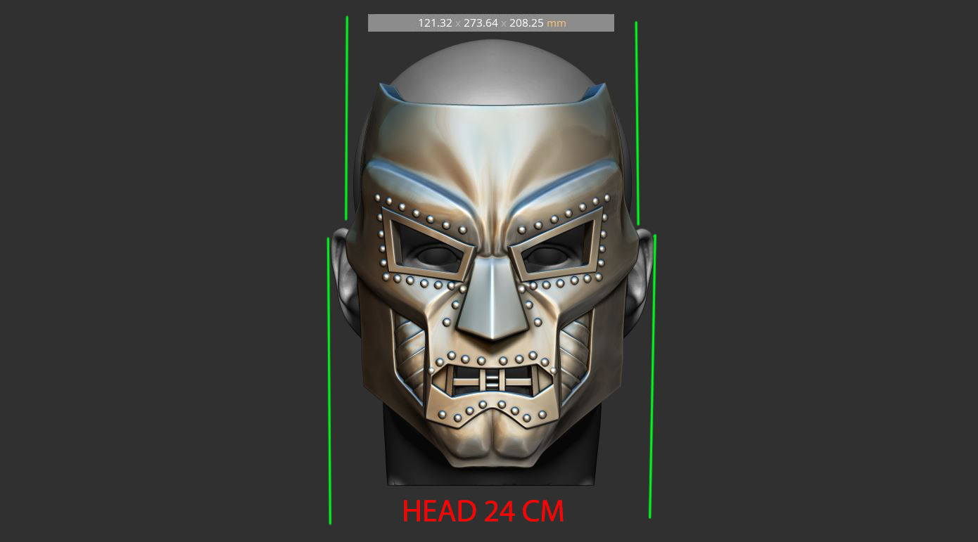 Doom mask - Helmet Marvel  Cosplay 3D print model_13