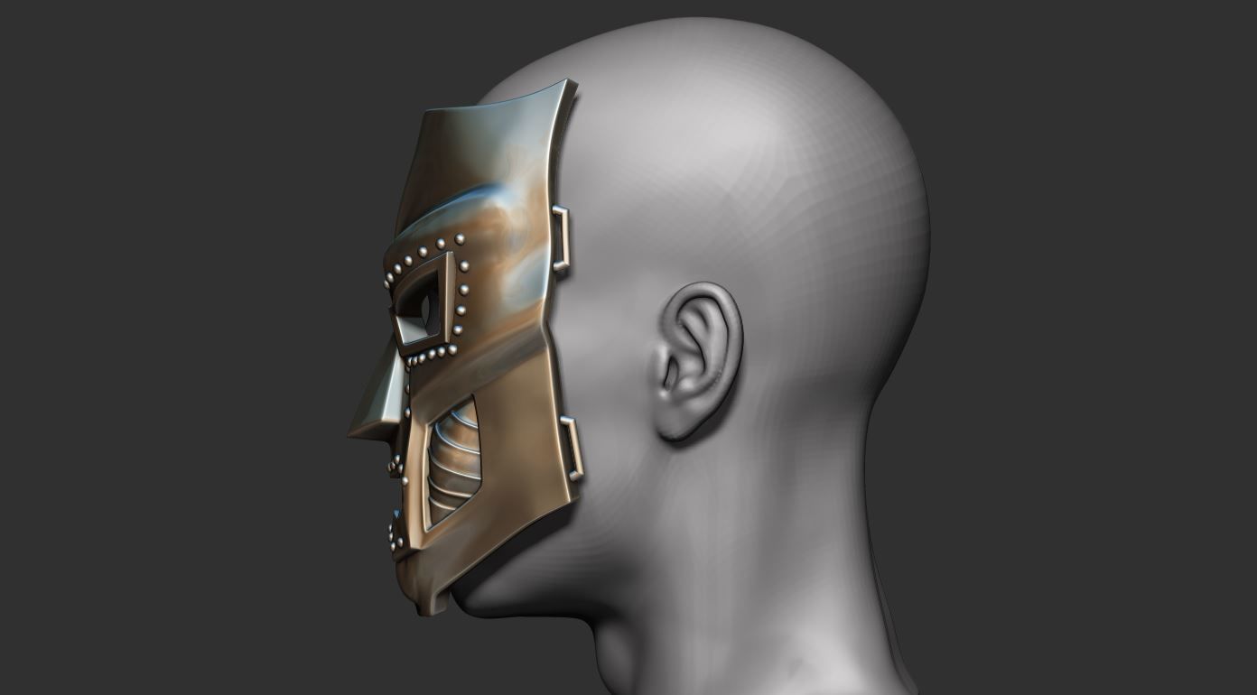 Doom mask - Helmet Marvel  Cosplay 3D print model_3