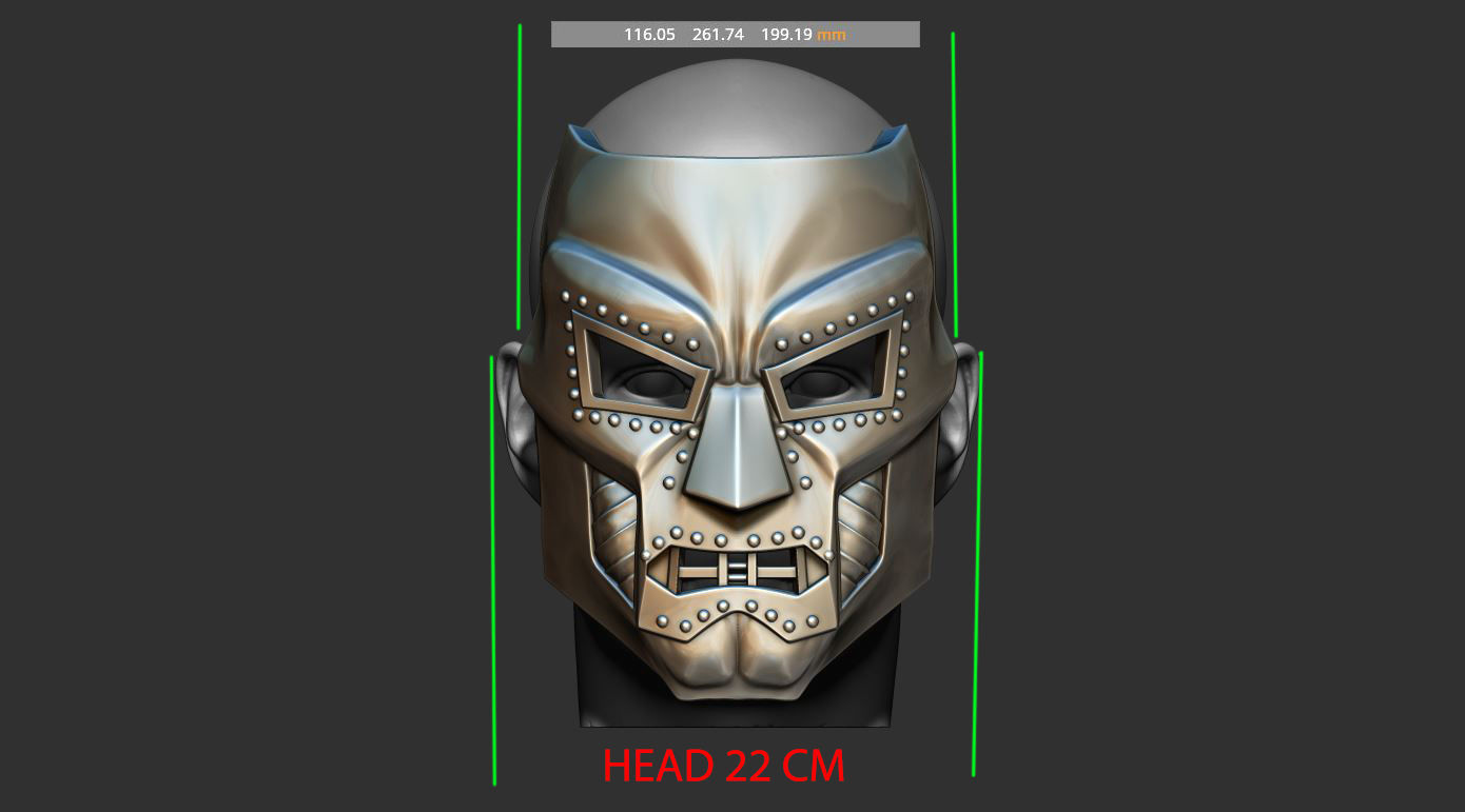 Doom mask - Helmet Marvel  Cosplay 3D print model_11