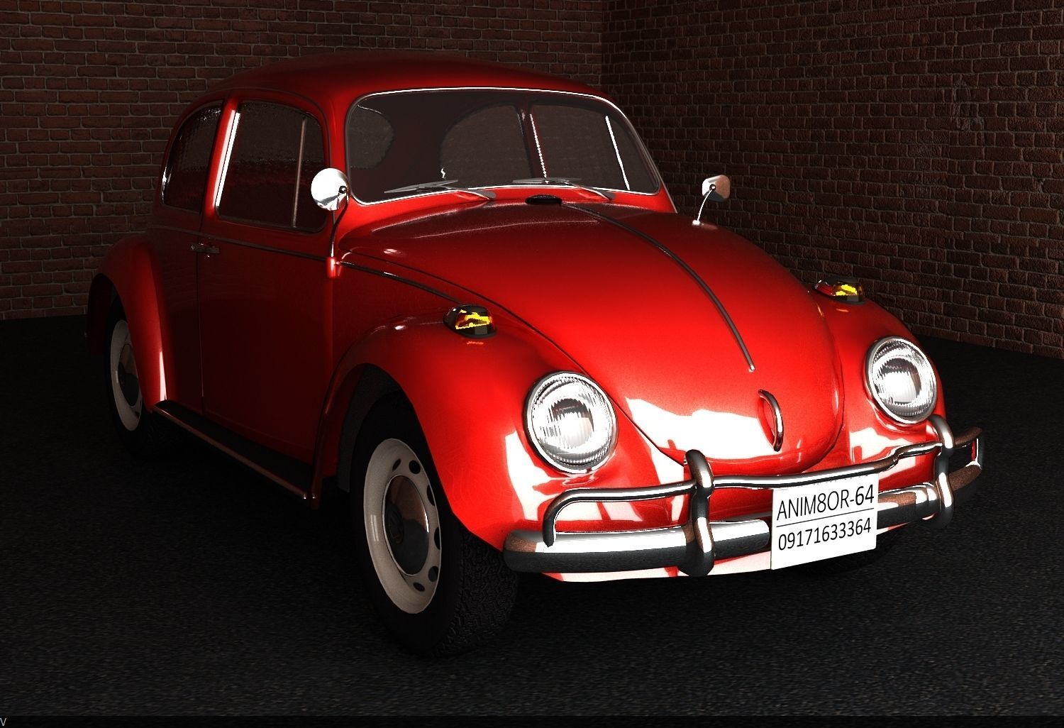 volekswagen volkswagen beetle - volkswagen beetle 3D model_4