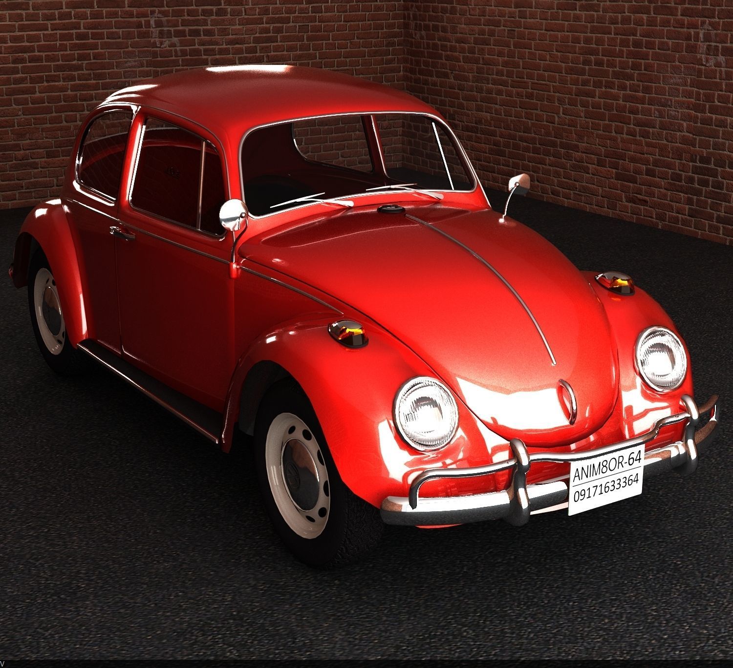 volekswagen volkswagen beetle - volkswagen beetle 3D model_2