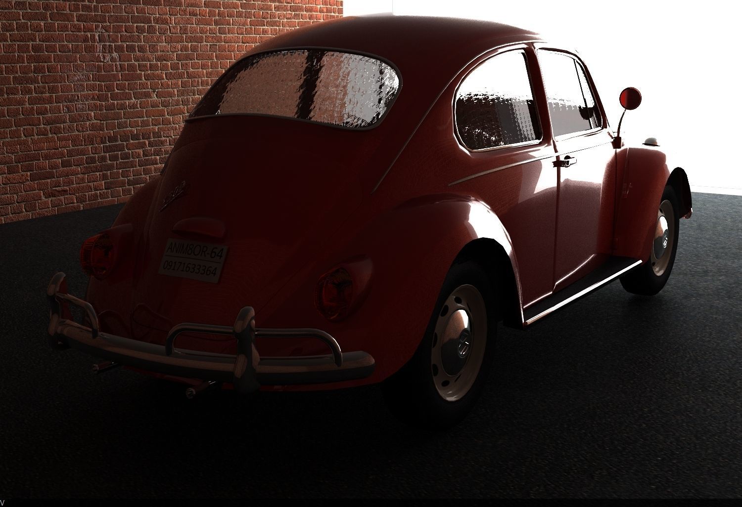 volekswagen volkswagen beetle - volkswagen beetle 3D model_7