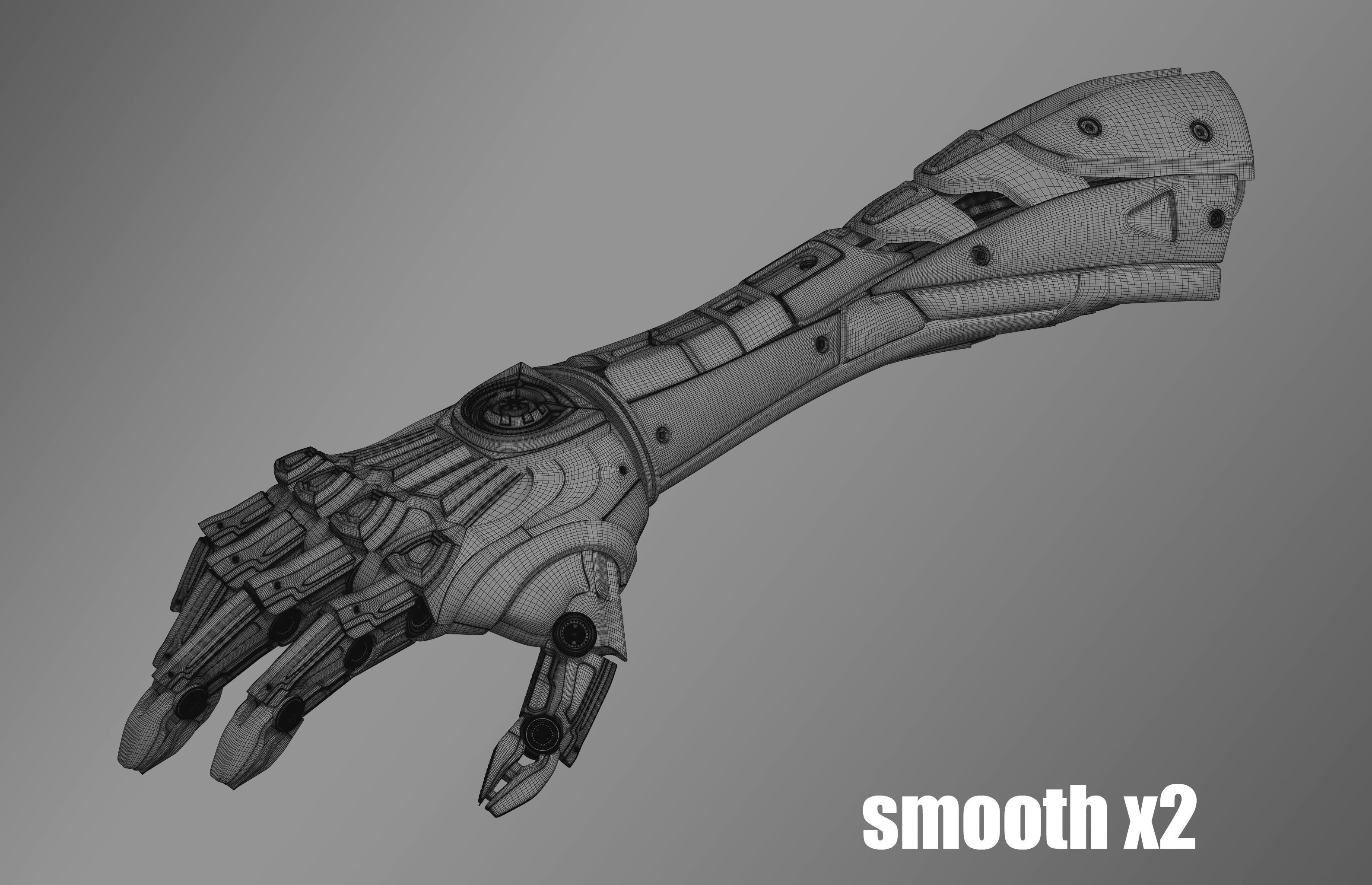 Robot hand 3D model_18