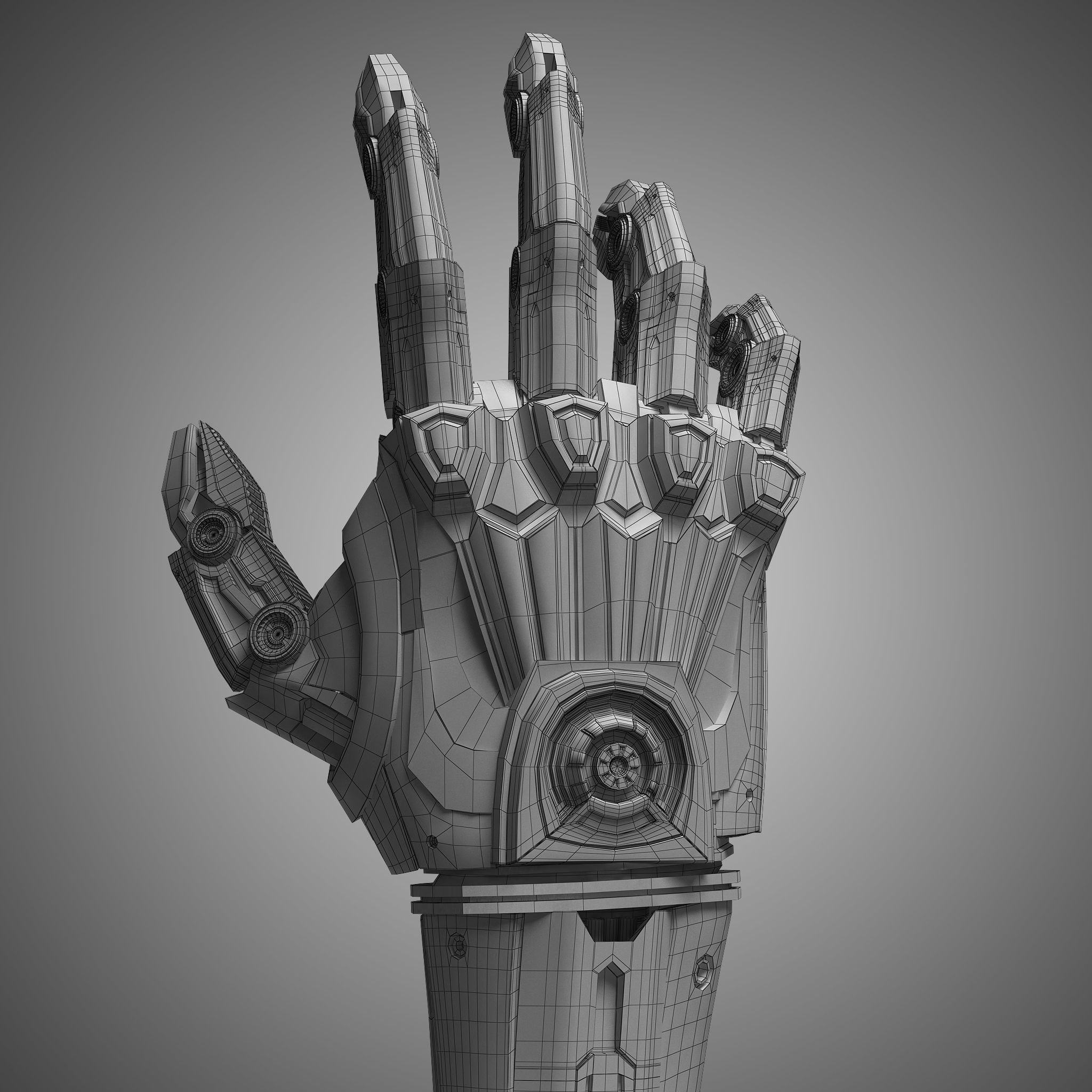 Robot hand 3D model_14