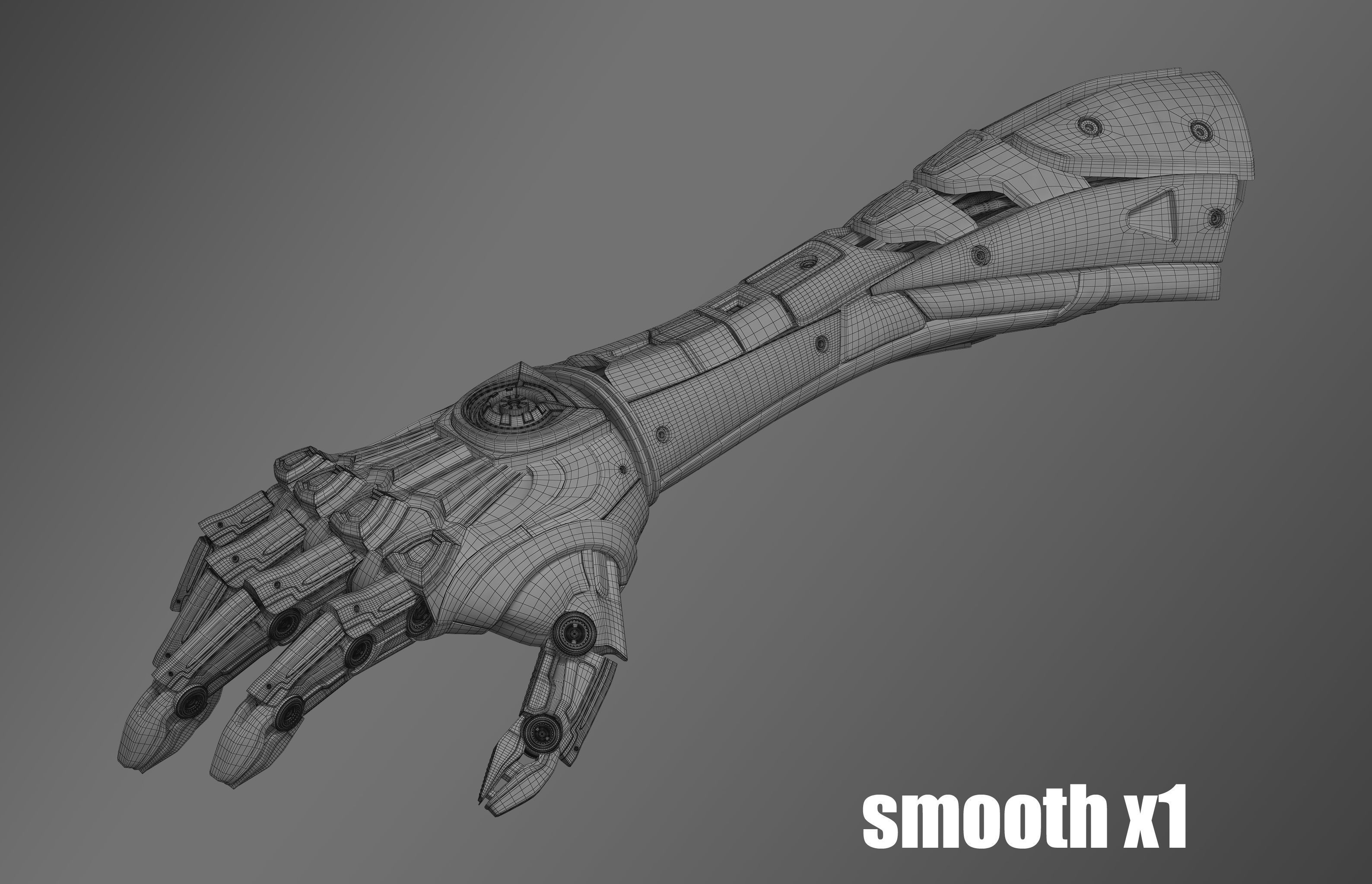 Robot hand 3D model_17