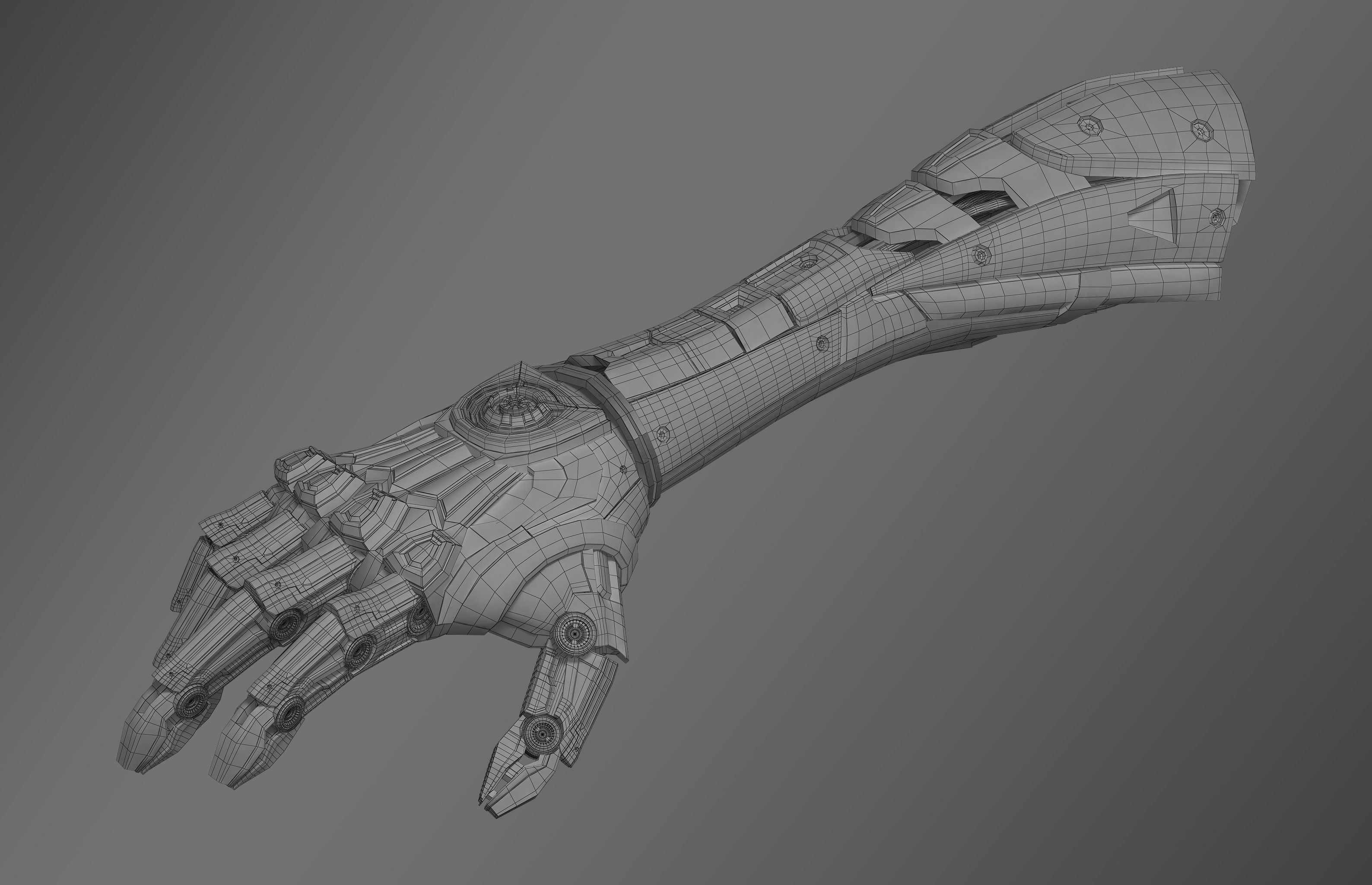 Robot hand 3D model_16