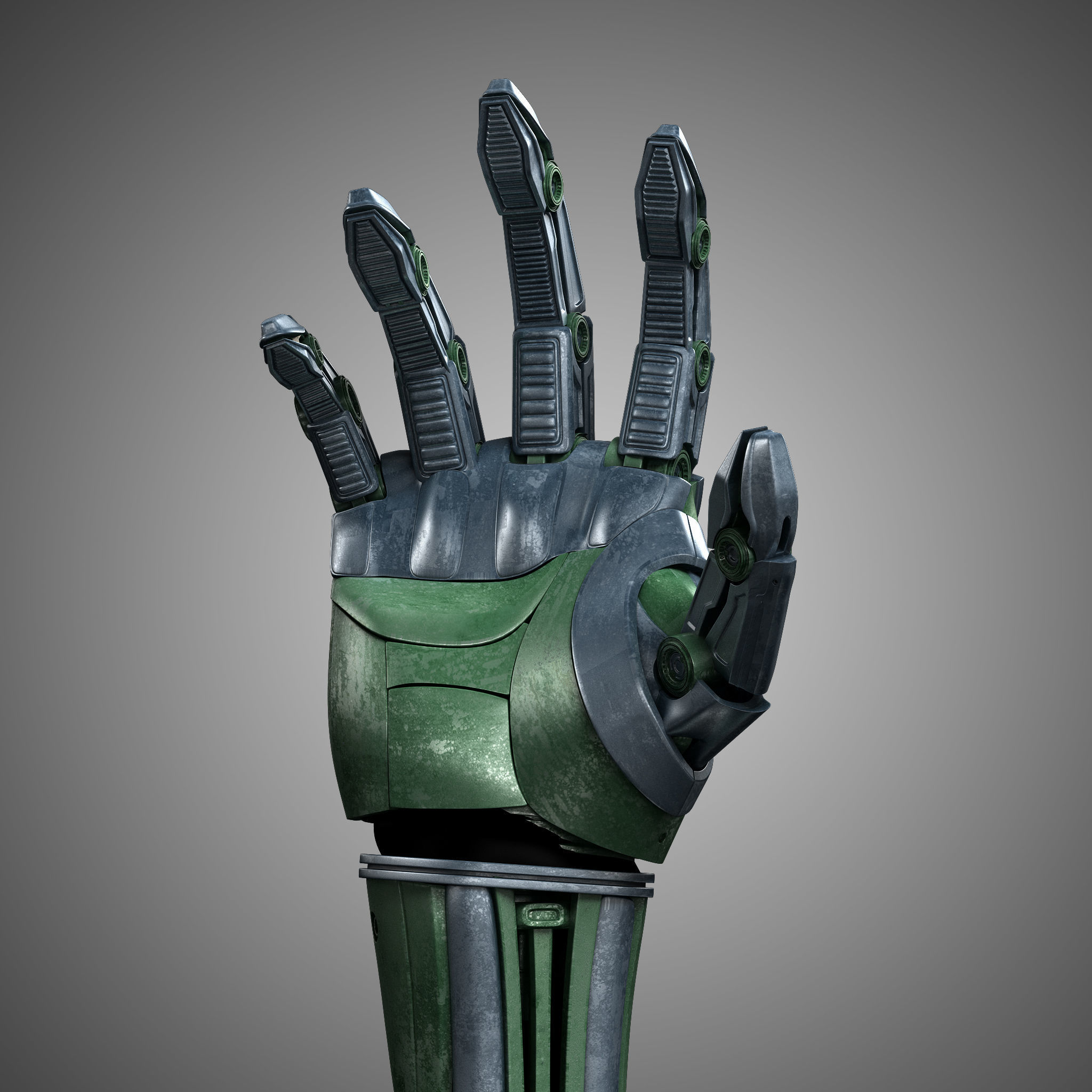 Robot hand 3D model_3