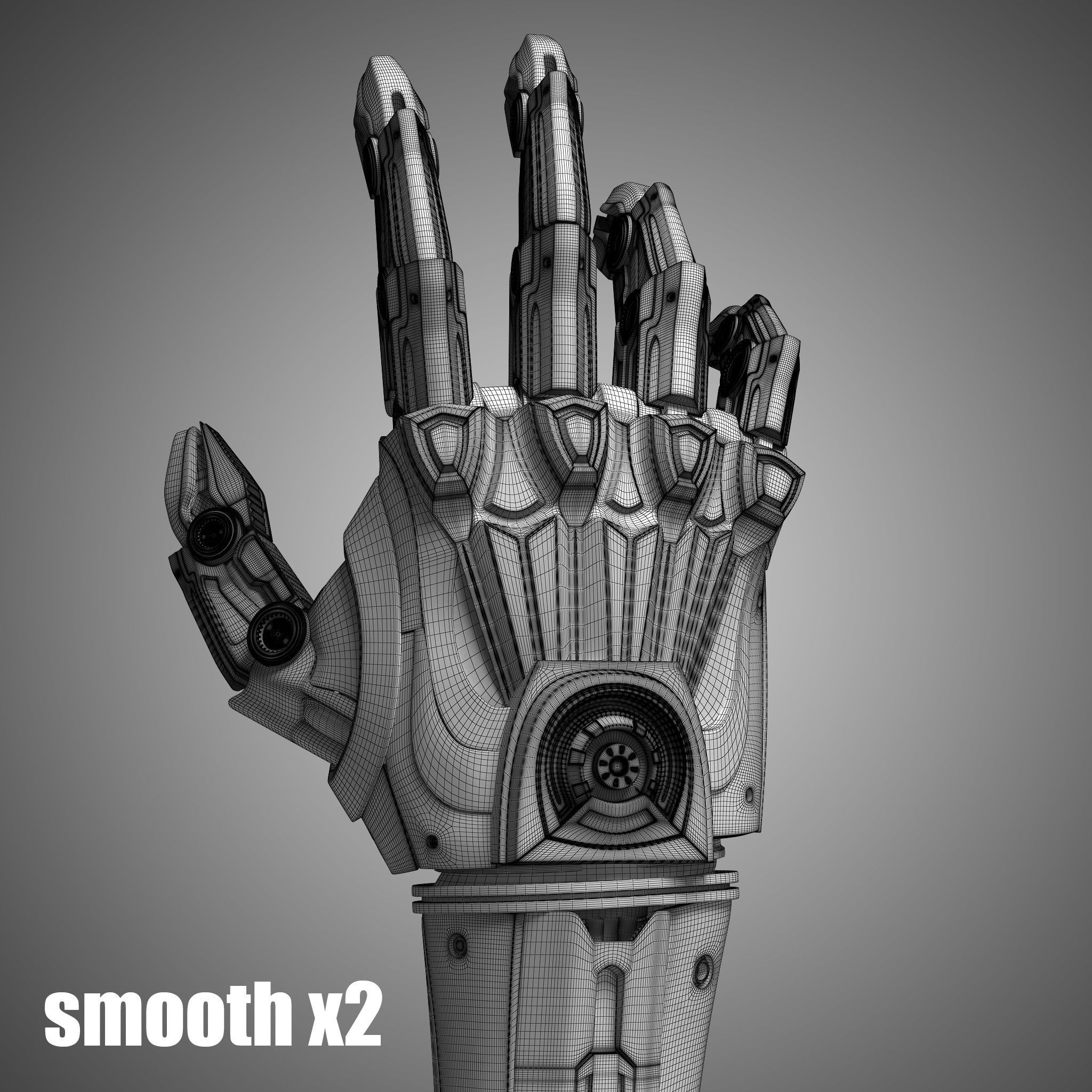 Robot hand 3D model_13