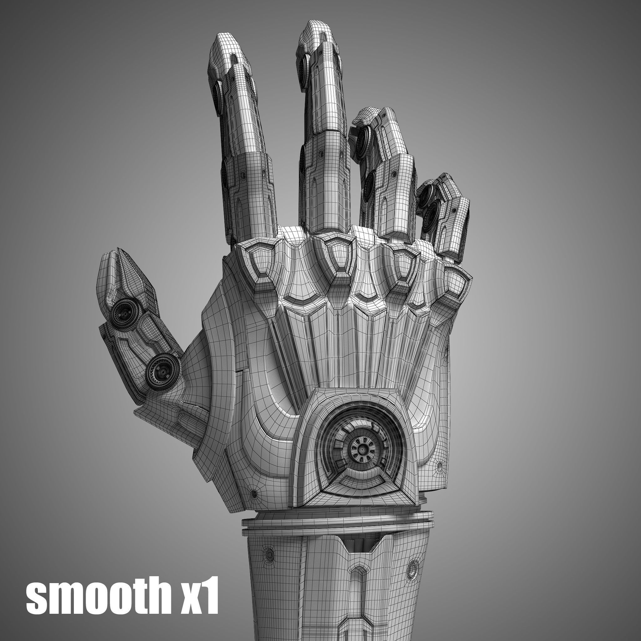 Robot hand 3D model_10