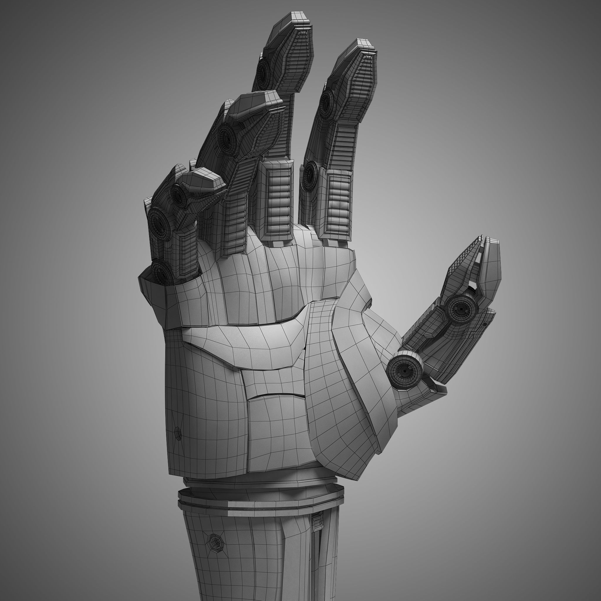 Robot hand 3D model_11