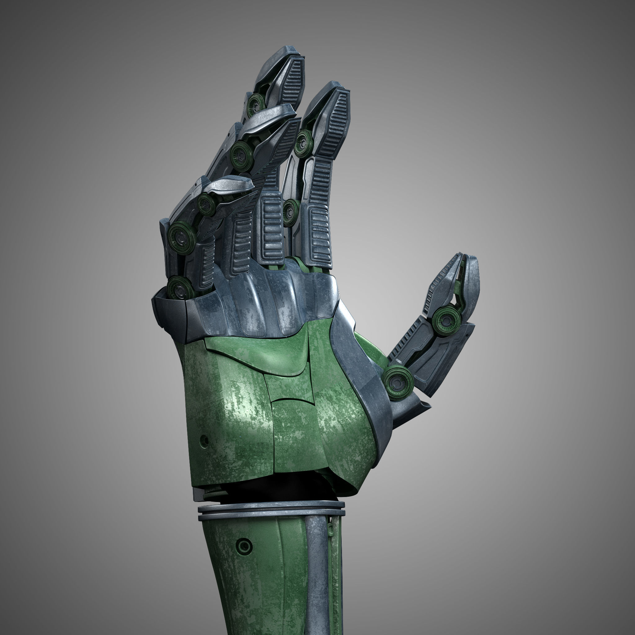 Robot hand 3D model_4