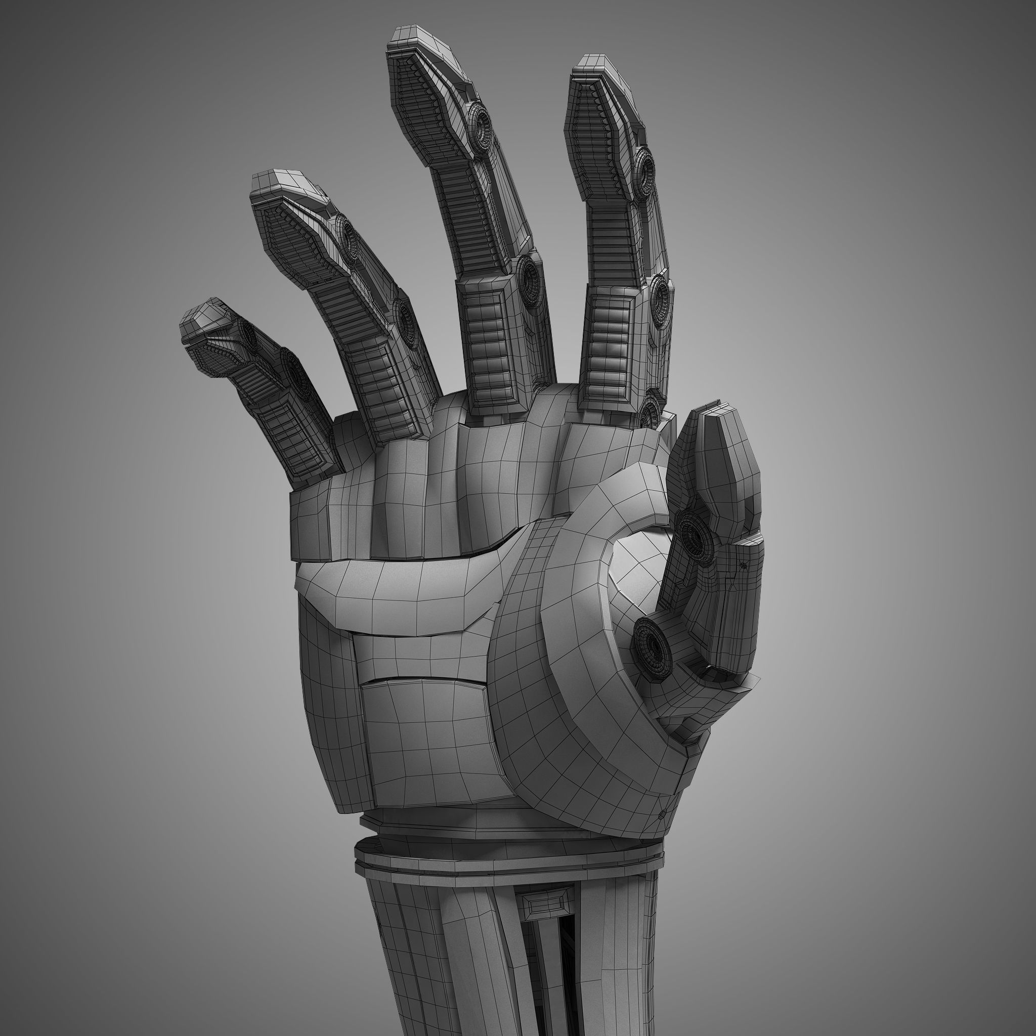 Robot hand 3D model_12