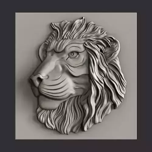 3d STL models for CNC lion