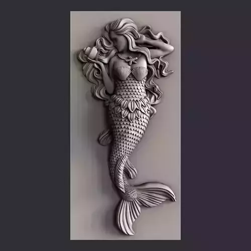 3d STL models for CNC mermaid