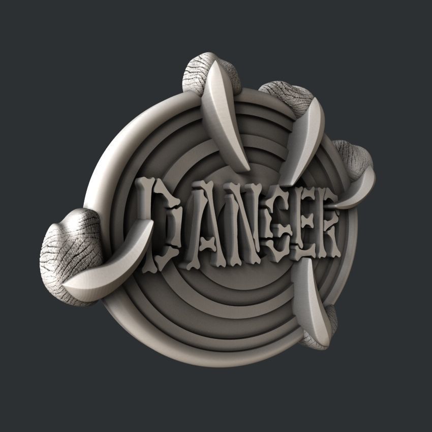 3d STL models for CNC danger 3D model_2