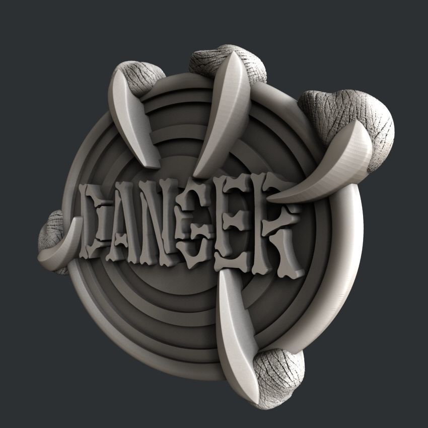 3d STL models for CNC danger 3D model_1