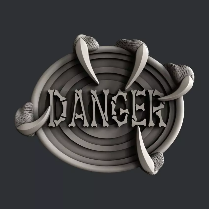 3d STL models for CNC danger 3D model_0