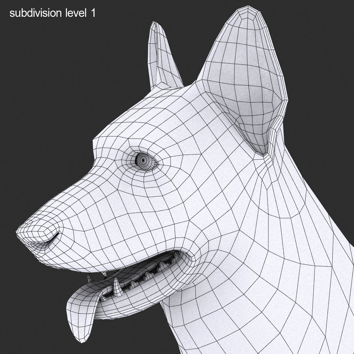 GSD DOG  Low-poly 3D model_9