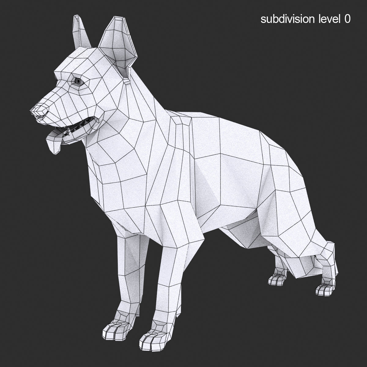 GSD DOG  Low-poly 3D model_6