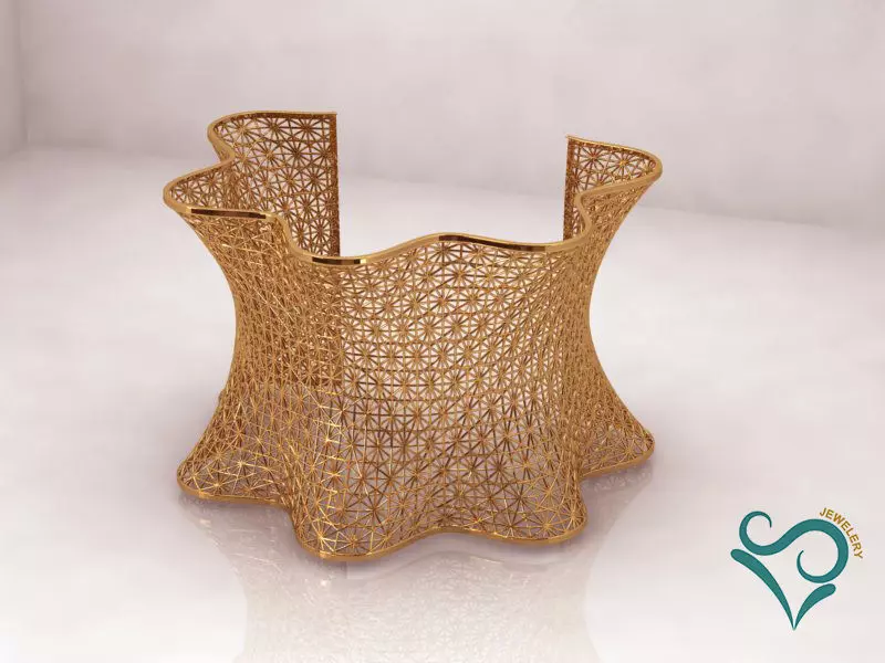 Golden Bracelets ready for direct printing 3d Jewel 3D print model_0