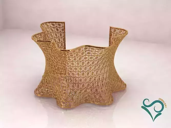 Golden Bracelets ready for direct printing 3d Jewel